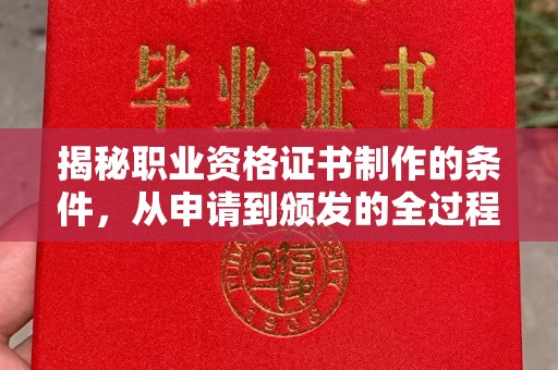 陈巴尔虎旗揭秘职业资格证书制作的条件，从申请到颁发的全过程